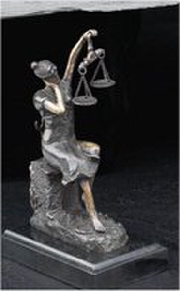 Sleeping Justice Blind Justice Sculpture Accent